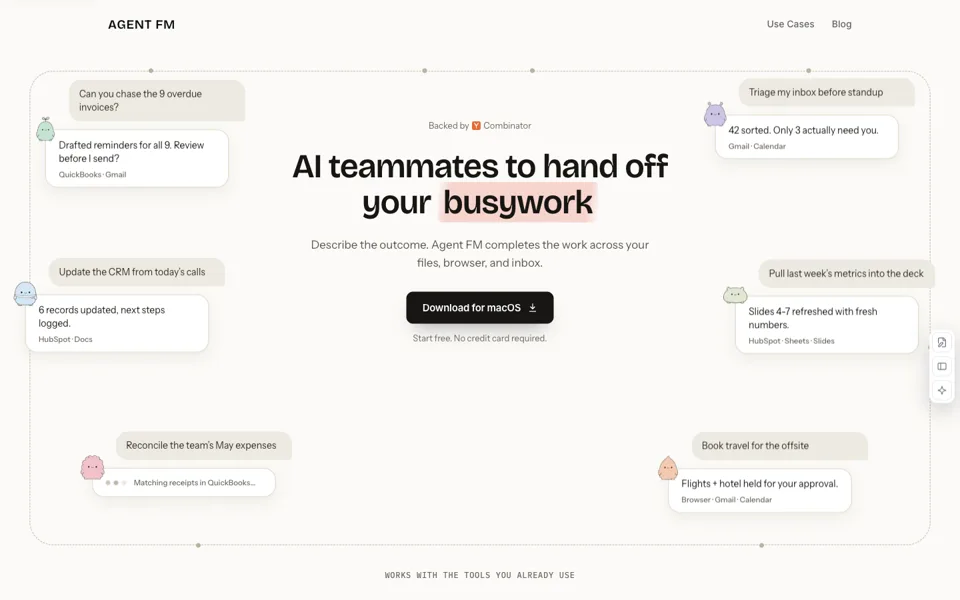Agent FM website preview