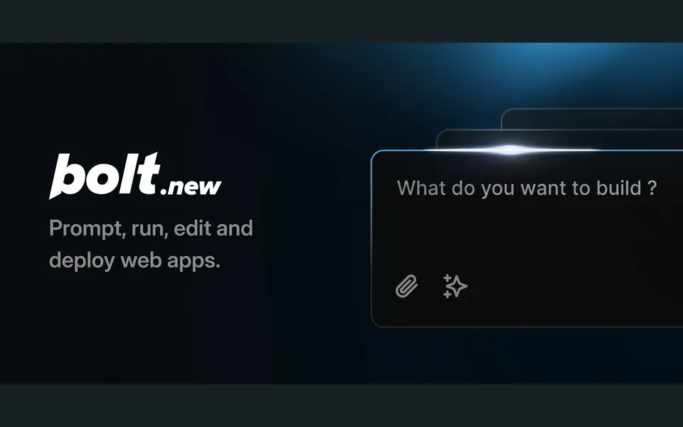 Bolt (StackBlitz) website preview