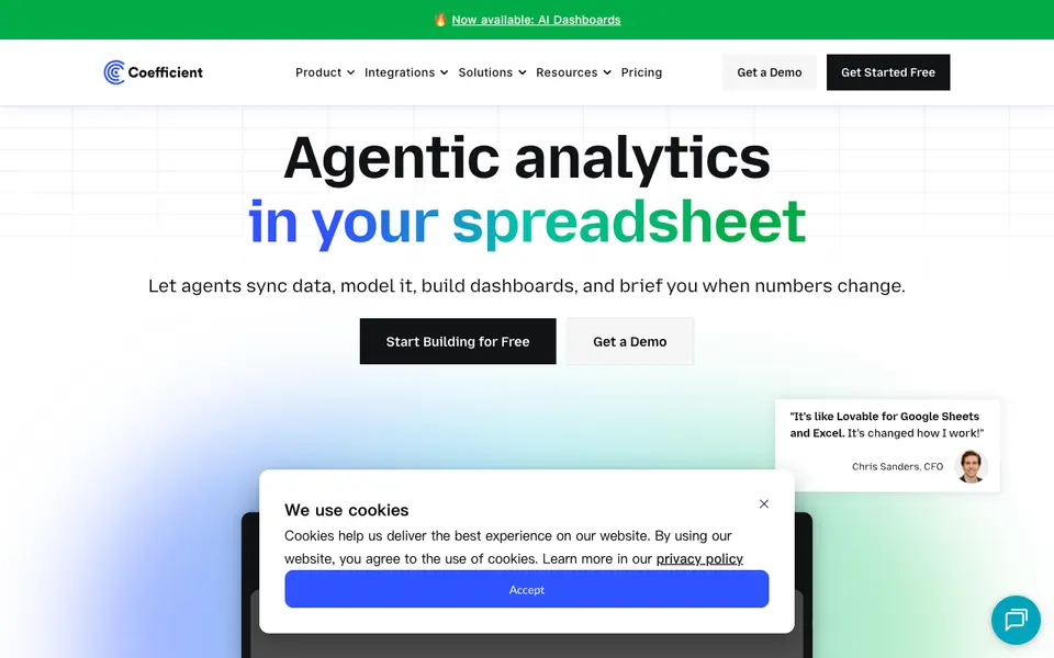 Coefficient website preview