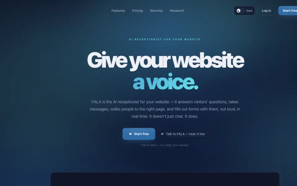FALA by ELAV8 website preview