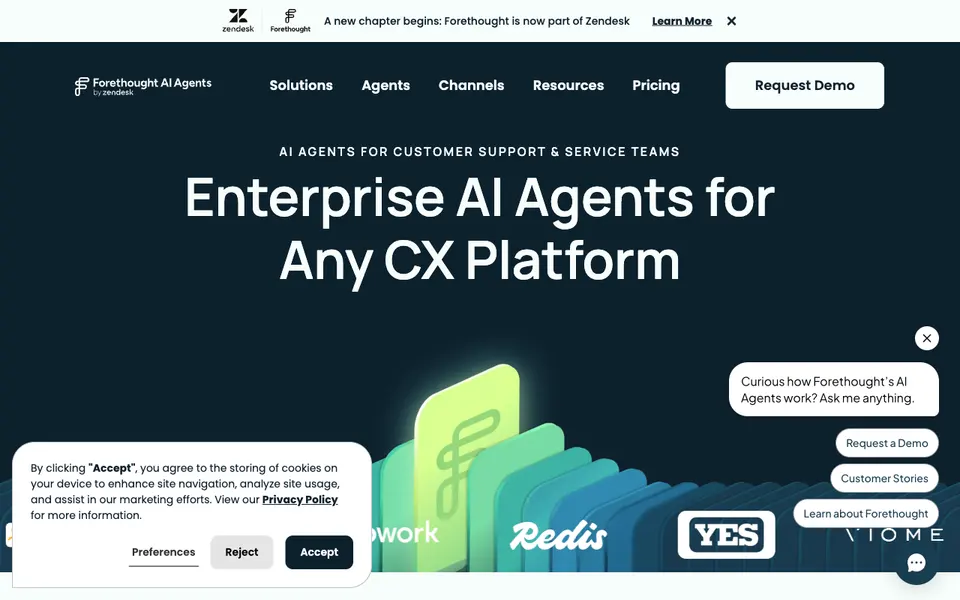 Forethought website preview
