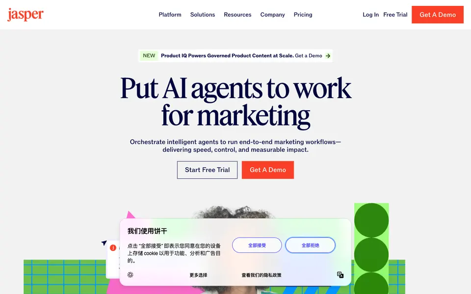 Jasper website preview
