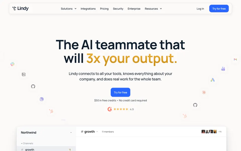 Lindy website preview