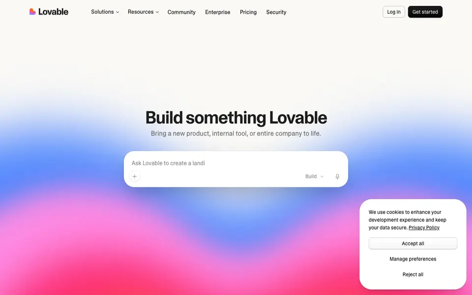 Lovable website preview