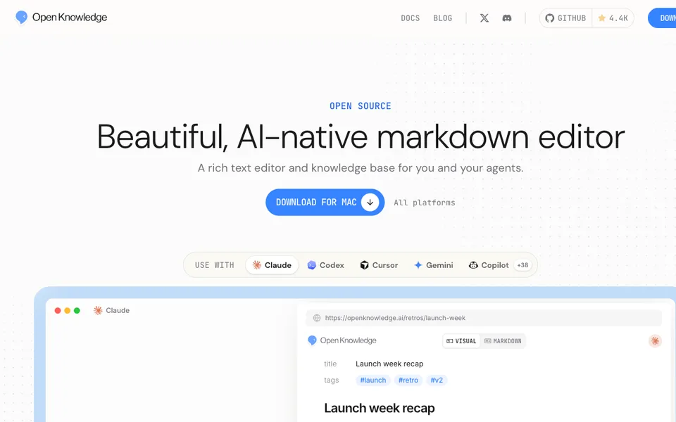 OpenKnowledge website preview