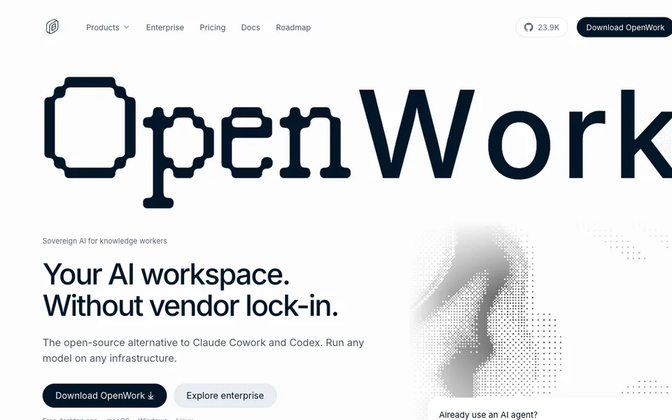 OpenWork website preview