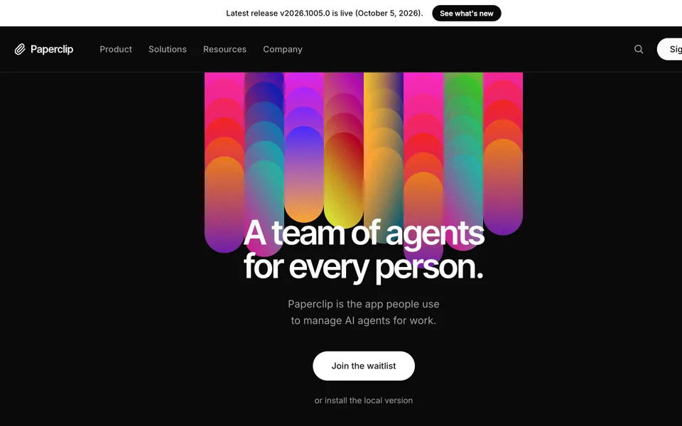 Paperclip website preview