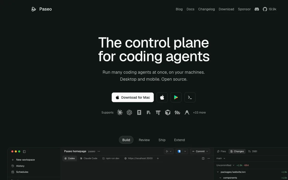 Paseo website preview