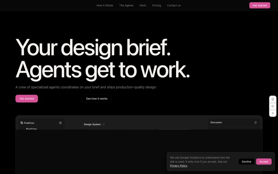 PixelCrew website preview