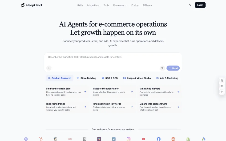 ShopChief website preview