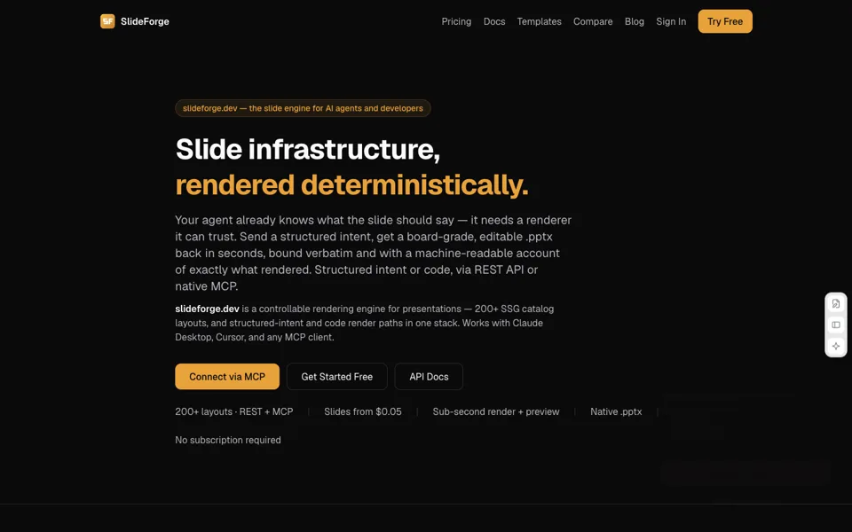 SlideForge website preview