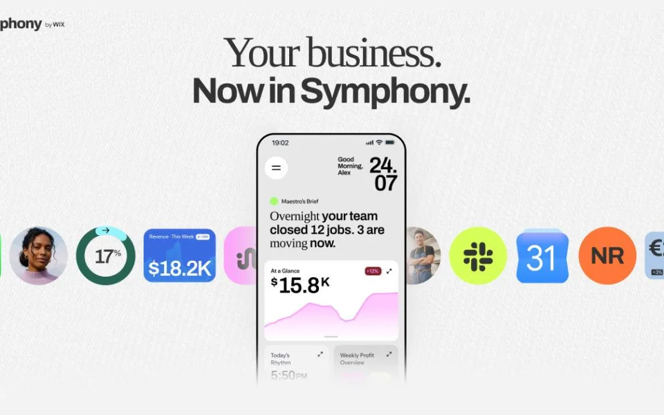 Symphony by Wix website preview